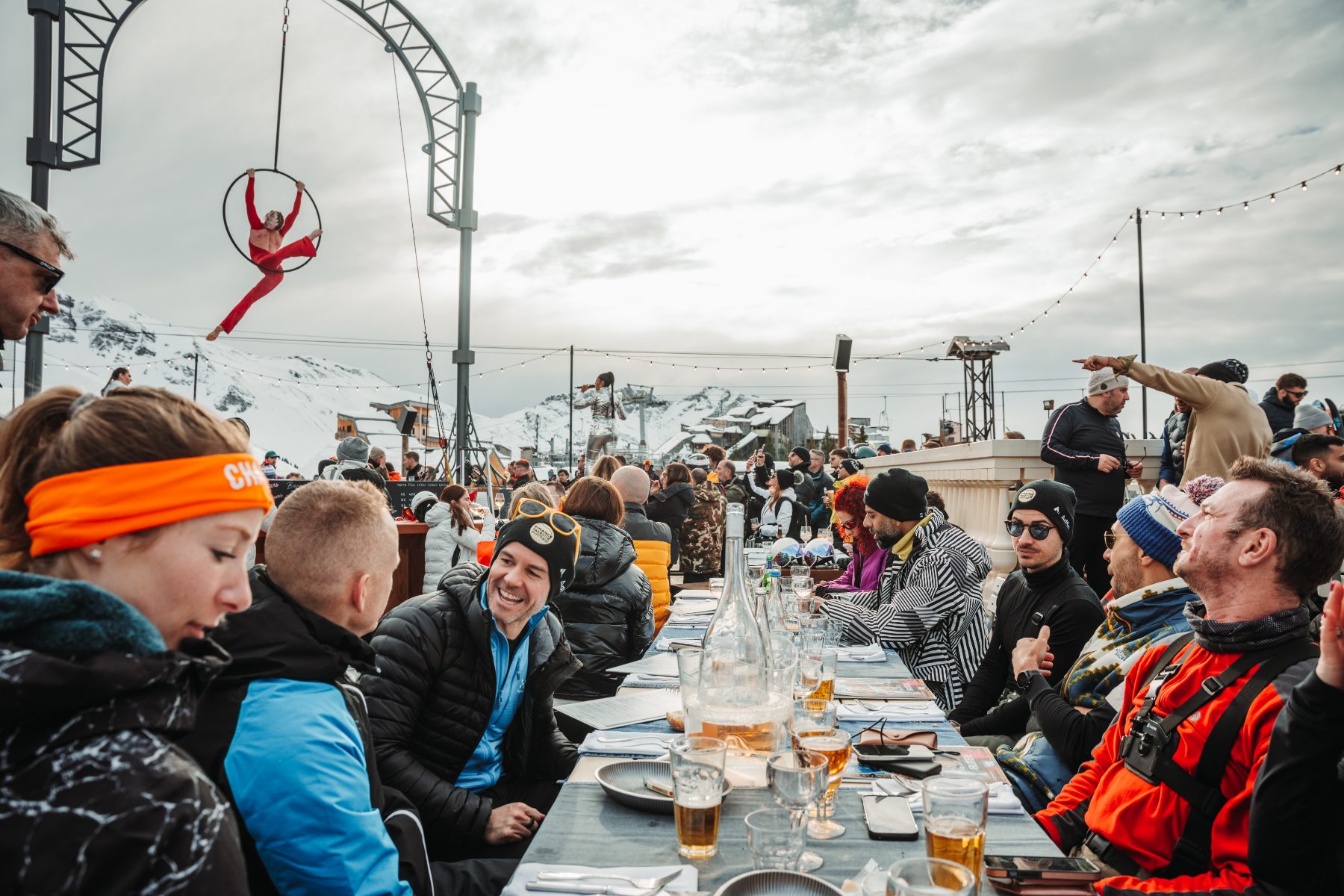 Long table lunch at La Folie Douce