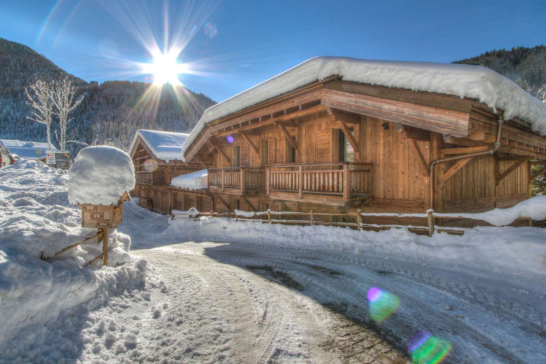 The chalets from outside