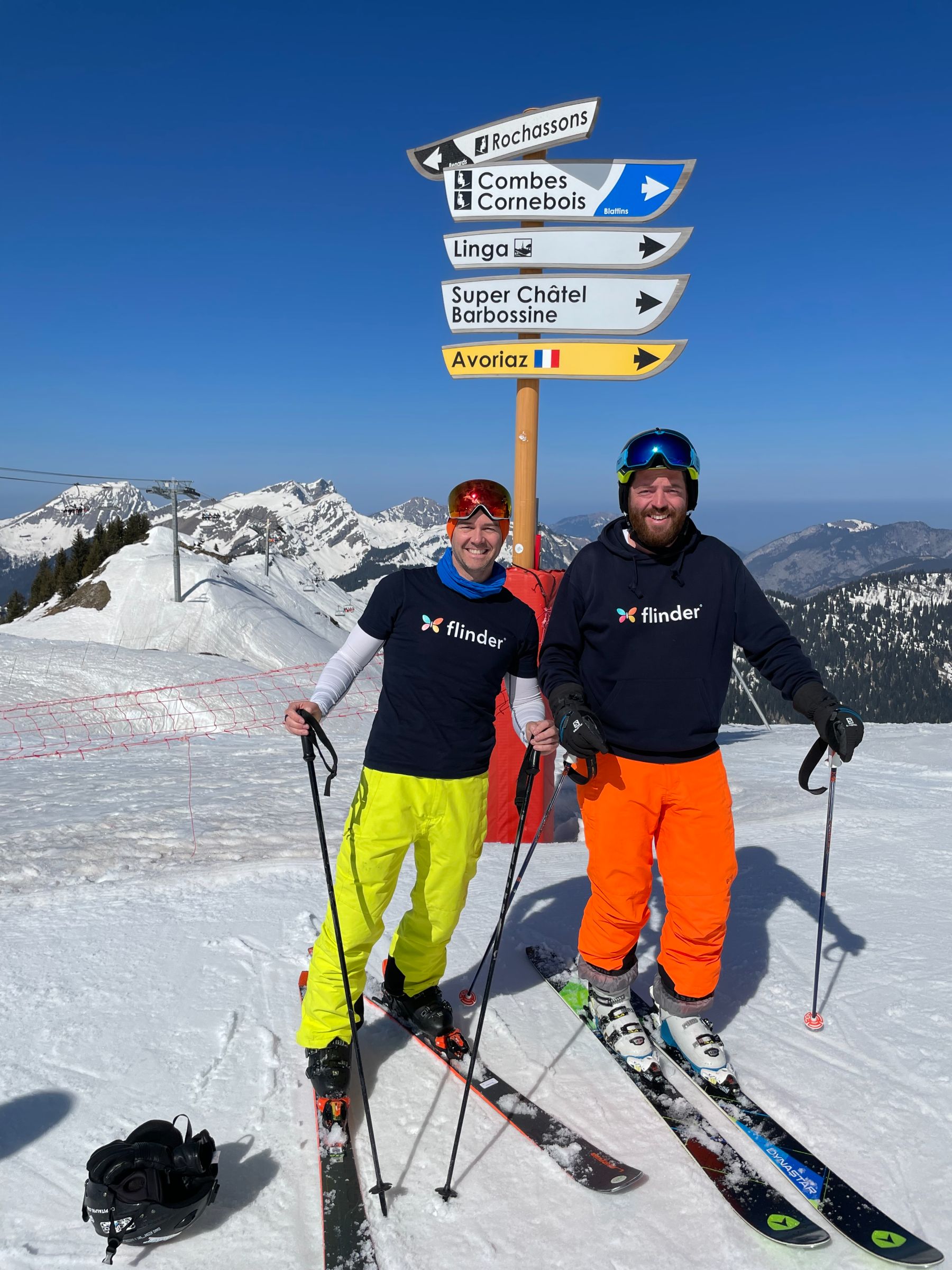 Alastair Barlow and Luke Streeter on the slopes